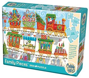 Familiepuzzel Christmas Train (350) Cobble Hill