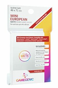 Mini European Matte board game sleeves (Gamegenic - Ruby)