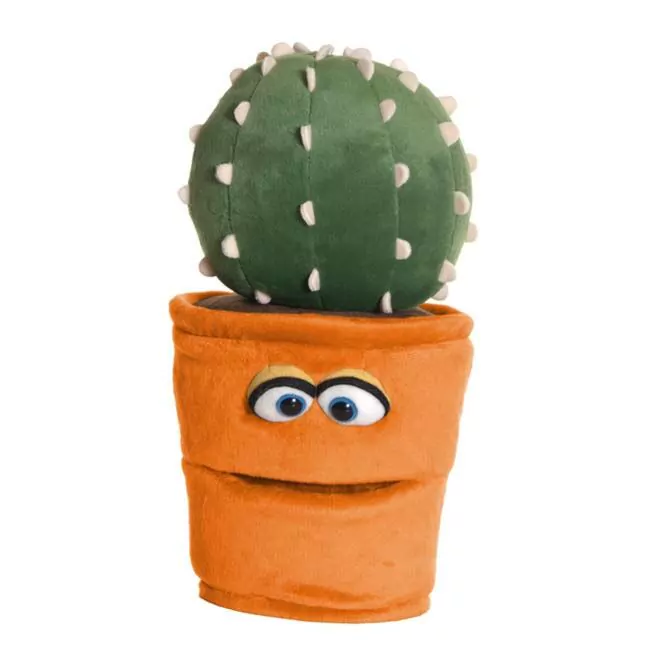 Misleidend Hoogland Pompeii Handpop bloempot met cactus