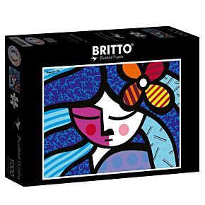 Puzzle Romero Britto - Girl with flower