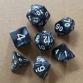 Roll playing dice black
