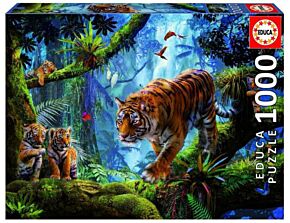 Educa Puzzle 1000 Tigers In the Tree