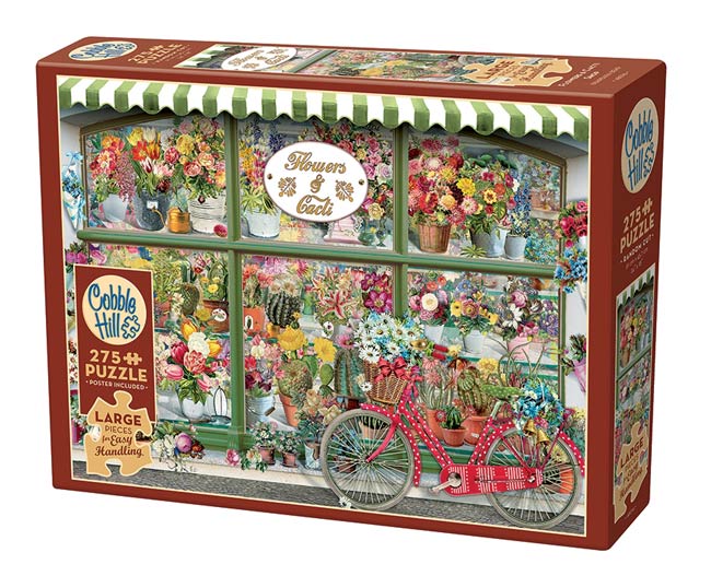 Flowers & Cacti Shop (275) Easy Handling - Cobble Hill Jigsaw puzzle|Jigsaw puzzle - large pieces