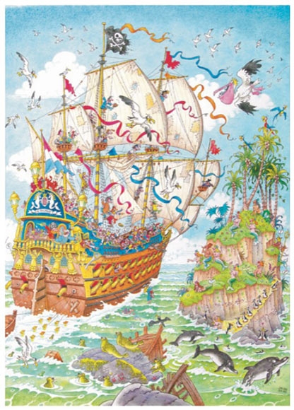 Funny Pirats (1000) - Puzzelman Legpuzzel