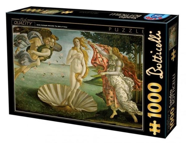 Sandro Botticelli - De Geboorte van Venus (1000) - Dtoys  Legpuzzel afbeelding