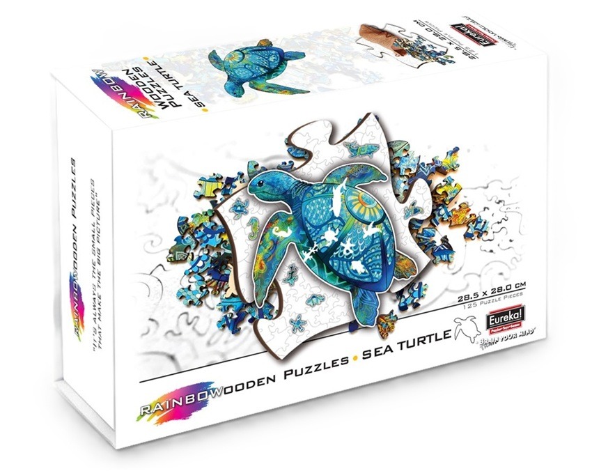 Houten puzzel Zeeschildpad (125) - Rainbow Wooden Puzzles Legpuzzel