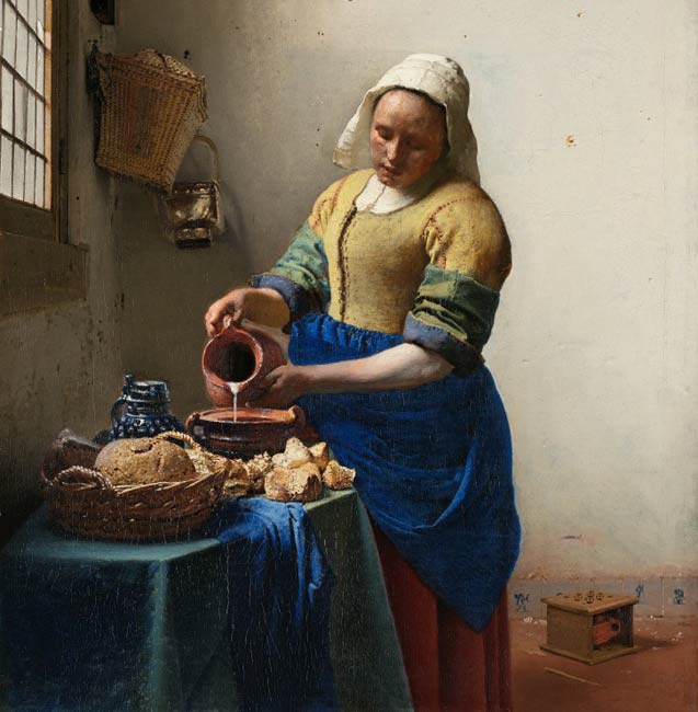 Johannes Vermeer - Het Melkmeisje (1000) - Grafika  Legpuzzel afbeelding