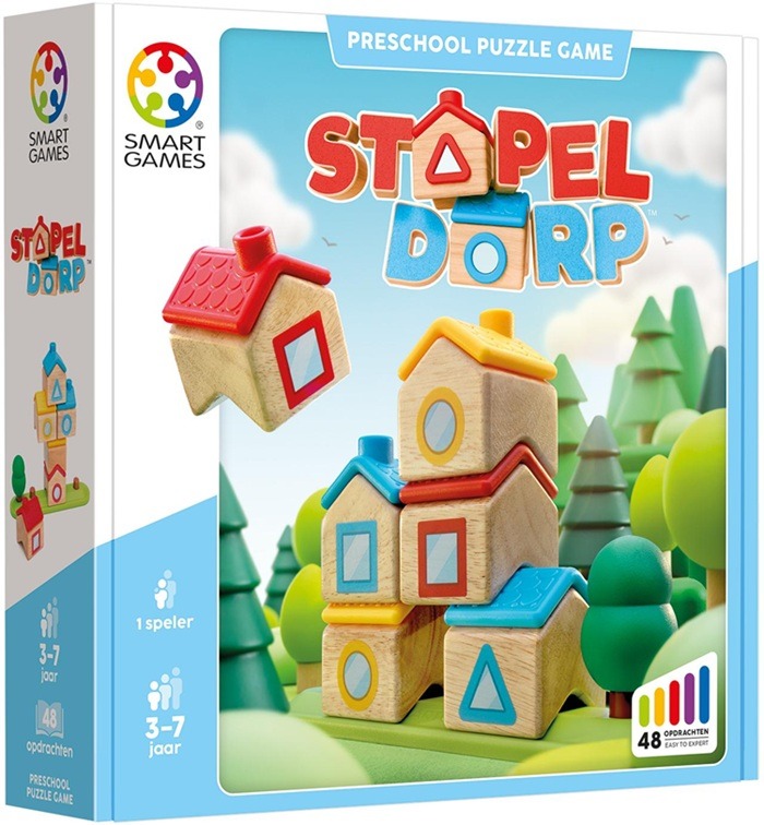 Stapeldorp - SmartGames Denkspel|Houten spel Denkpuzzel