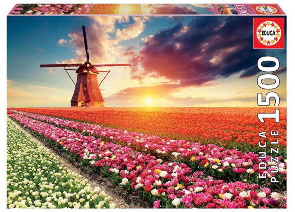 Tulpen landschap (1500) - Educa  Legpuzzel afbeelding