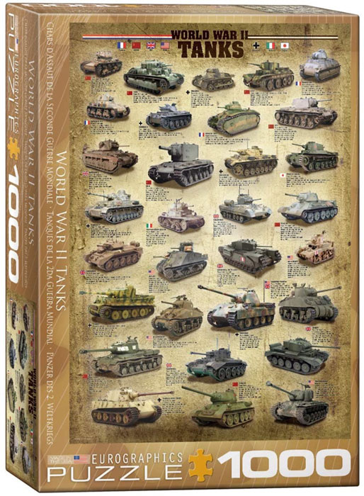 World War II Tanks (1000) - Eurographics  Legpuzzel afbeelding