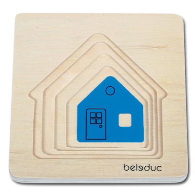 lagenpuzzel in hout - huis