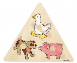 puzzel in hout dieren