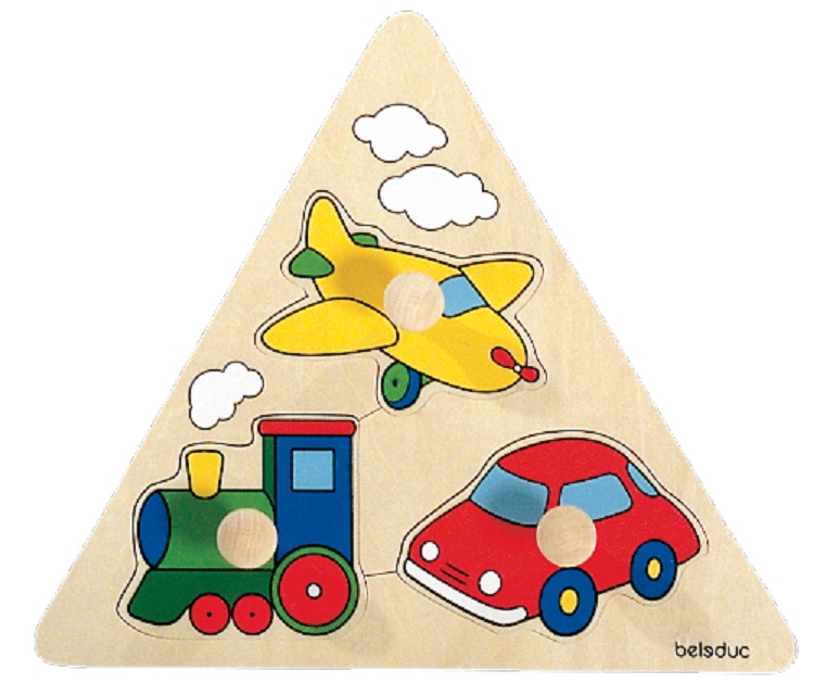 houten puzzel voertuigen